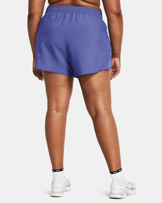 Women's UA Fly-By 3" Shorts, Purple, pdpMainDesktop image number 1